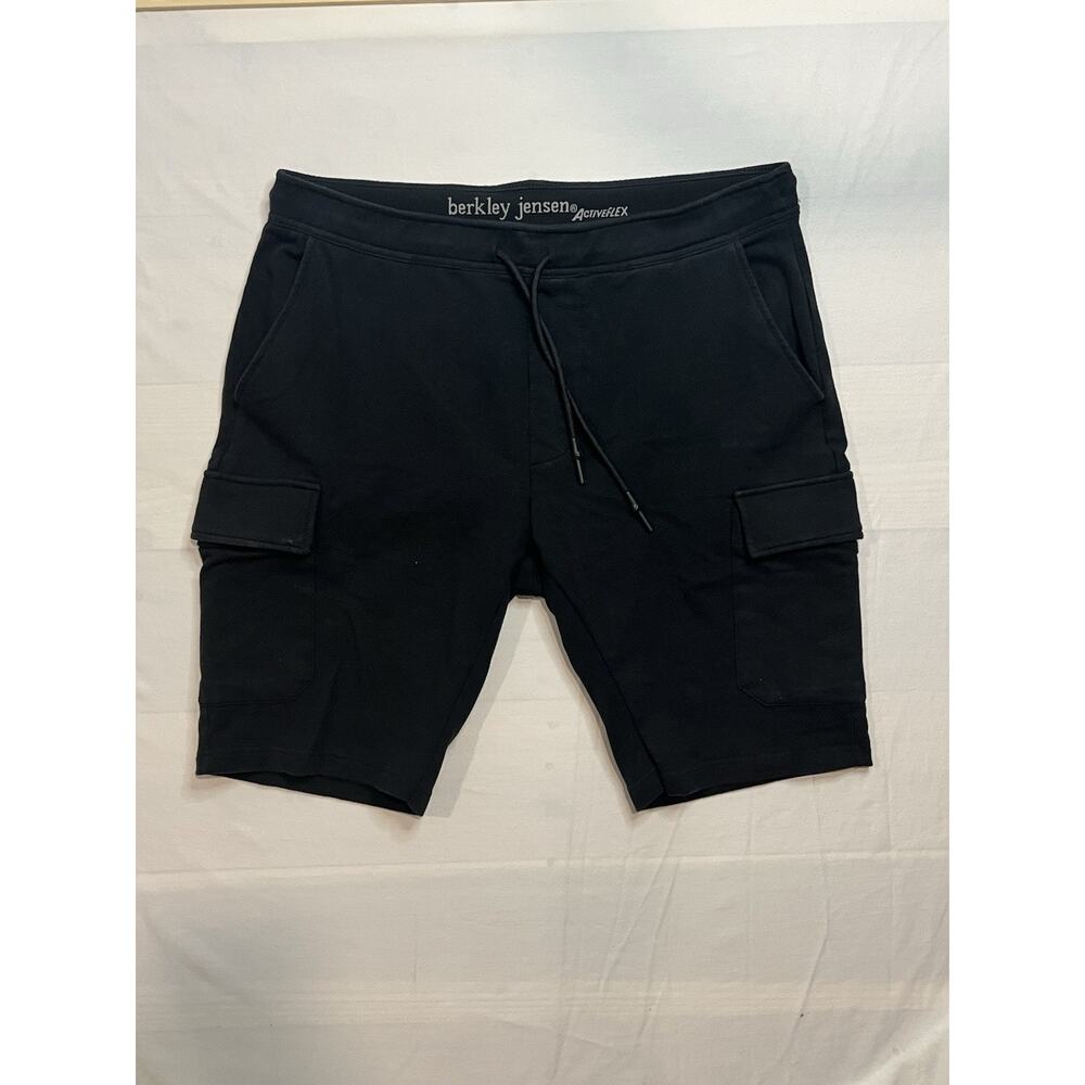 Berkley Jensen ActiveFlex Cargo Shorts Mens Large Navy Blue Drawstring Stretch